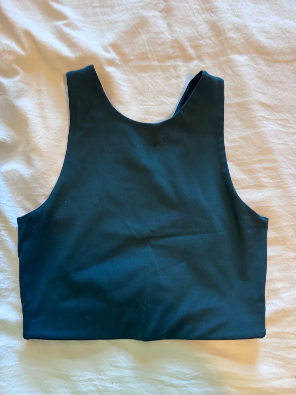 girlfriend collective Dylan High Compression Sports Bra Tank Deep Teal